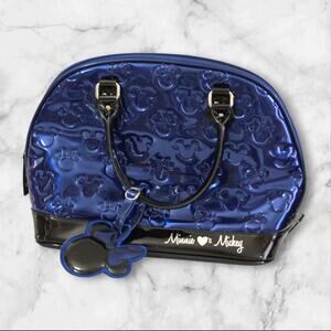 NEW Disney Loungefly Blue Minnie Loves Mickey Bowling Bag Purse